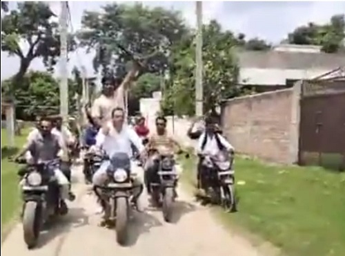 Bihar: Video of waving weapons in JDU's bike rally in Sitamarhi goes viral, questions raised on law and order