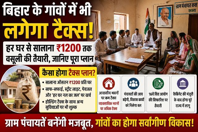 16th Finance Commission Recommendation Taxes to be levied in Bihar's villages too