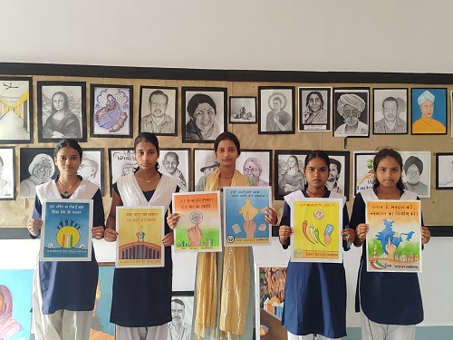 Poster-painting competition organized for voter awareness in Lakhisarai