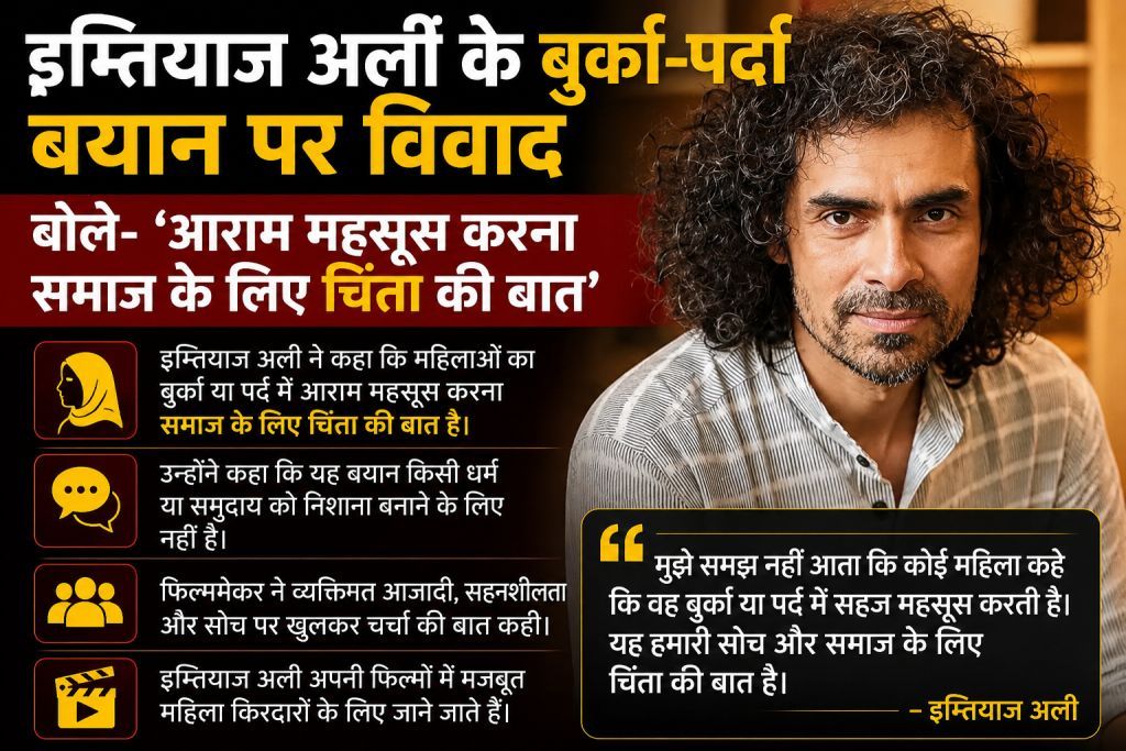 Controversy over Imtiaz Ali's remarks on the burqa and purdah; he says, Feeling comfortable is a matter of concern for society.