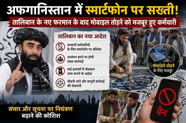 Crackdown on smartphones in Afghanistan! Employees forced to smash their phones following a new Taliban decree.