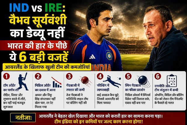 IND vs IRE Not just Vaibhav Suryavanshi's debut—6 major reasons behind India's defeat; team's weaknesses exposed against Ireland