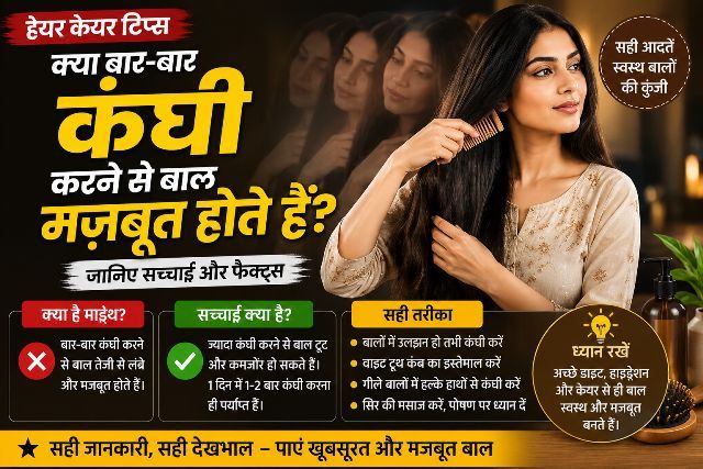 Is combing your hair repeatedly beneficial or harmful Know the truth.