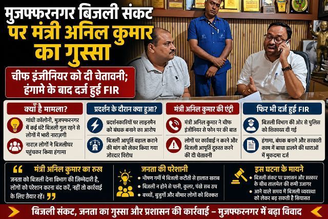 Muzaffarnagar Power Outage Dispute Minister Anil Kumar Reprimands Chief Engineer, Yet FIR Lodged; Know the Full Story