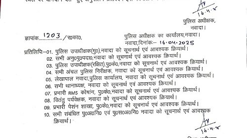 Big action in Nawada to curb crime, 78 police officers transferred