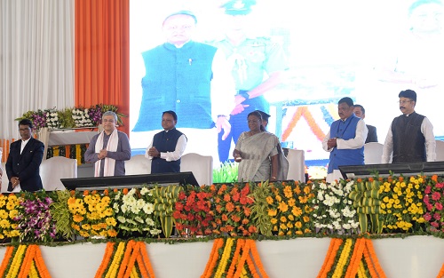 President of India laid the foundation stone of various development projects in Rairangpur