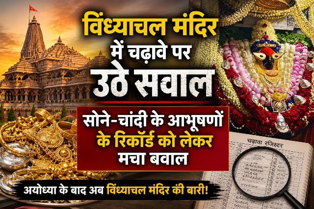 Questions raised over offerings at Vindhyachal Temple; uproar ensues regarding records of gold and silver jewelry.