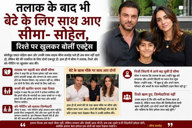 Seema Sajdeh and Sohail reunite for their son despite divorce; actress opens up about the relationship