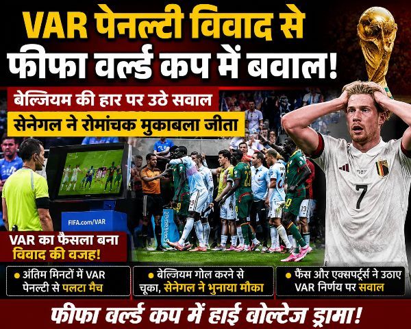 VAR penalty controversy sparks uproar at FIFA World Cup; questions raised over Belgium's defeat; Senegal wins thrilling match