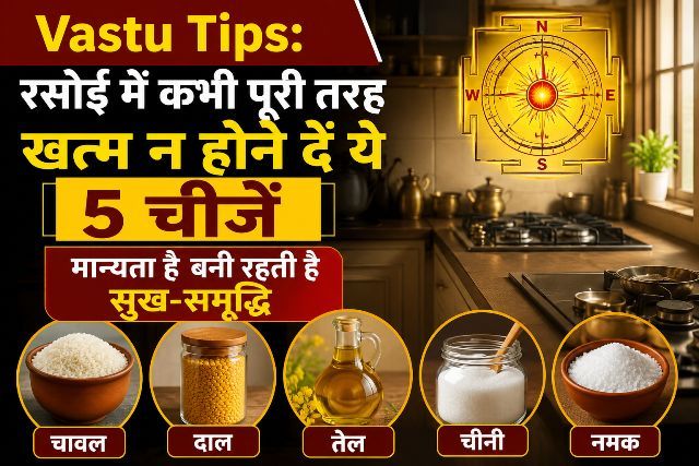 Vastu Tips Never let these 5 things run out of stock in your kitchen; it's believed they bring happiness and prosperity.