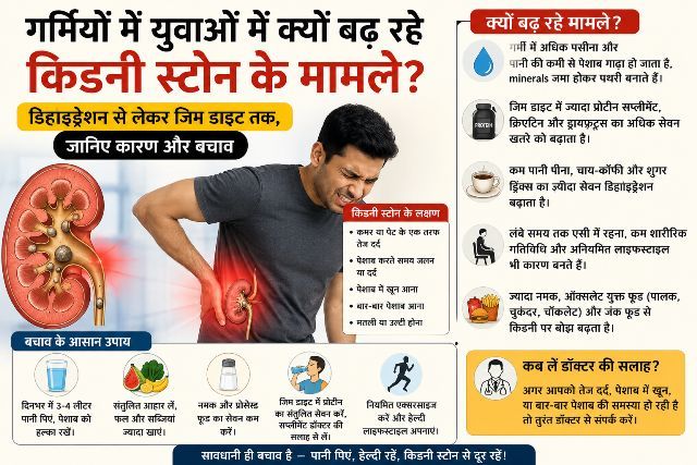 Why are kidney stone cases rising among the youth during summer From dehydration to gym diets—learn the causes and preventive measures.
