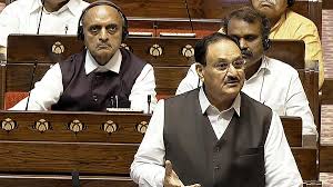 New Delhi: Sharp altercation between opposition and JP Nadda in Rajya Sabha, said- "If you don't know the role of opposition then take tuition from me"