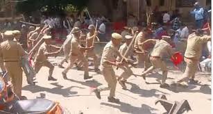 Karni Sena creates ruckus over controversial statement of SP MP Ramjilal Suman, violent clash with police