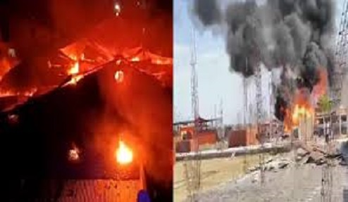 Fire at Shri Ram Mandir in Khandwa district of Madhya Pradesh, the fire was brought under control with the help of fire brigade