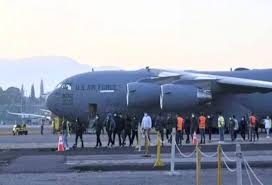 Women and children among the deportees who came on the second US military plane that landed in Amritsar were not shackled