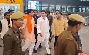 Tej Pratap Yadav and Ravi Kishan face off again at Patna airport, sparking speculation as whispers of "political" exchanges between them