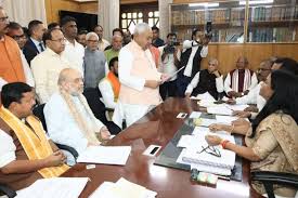 Political activity intensifies in Bihar over Rajya Sabha elections; Nitish Kumar and five NDA candidates file nominations