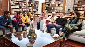 Leader of Opposition in Lok Sabha Rahul Gandhi and Priyanka Gandhi met the families of the victims of Sambhal violence in Uttar Pradesh in Delhi