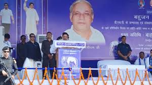 Lucknow: Mayawati attacks SP, praises BJP government at Kanshi Ram memorial rally