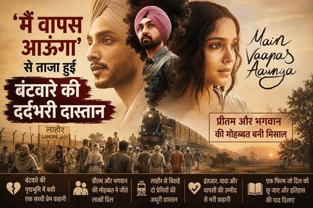 'main wapas aaunga' revives the painful saga of Partition; the love story of Pritam and Bhagwan becomes an inspiring example.